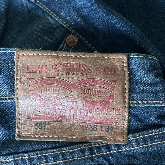 Levi’s 501 Destructed Button Fly Denim Jeans Blue 29859 - Picture 16 of 16